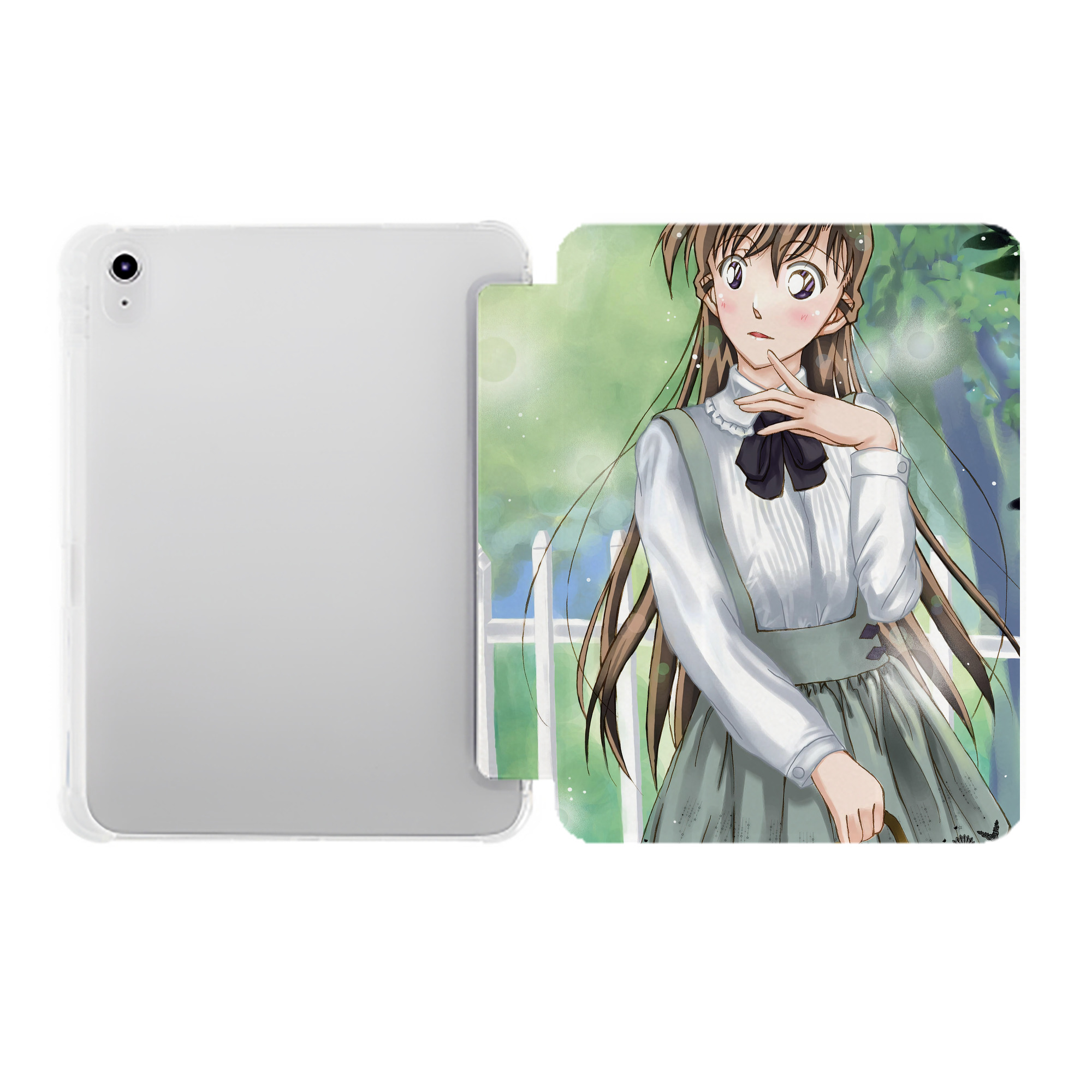（画像用） 名探偵コナン Detective Conan IPad ケース ペン収納付き 三つ折りスタンド PUレザー×シリコン 対応機種9.5/10.5/10.9インチ